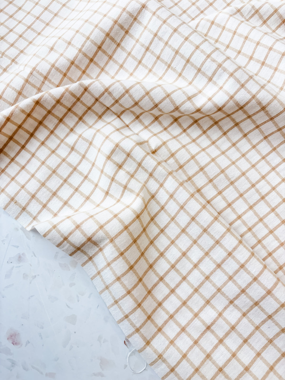 Brushed Cotton | Shortbread Windowpane