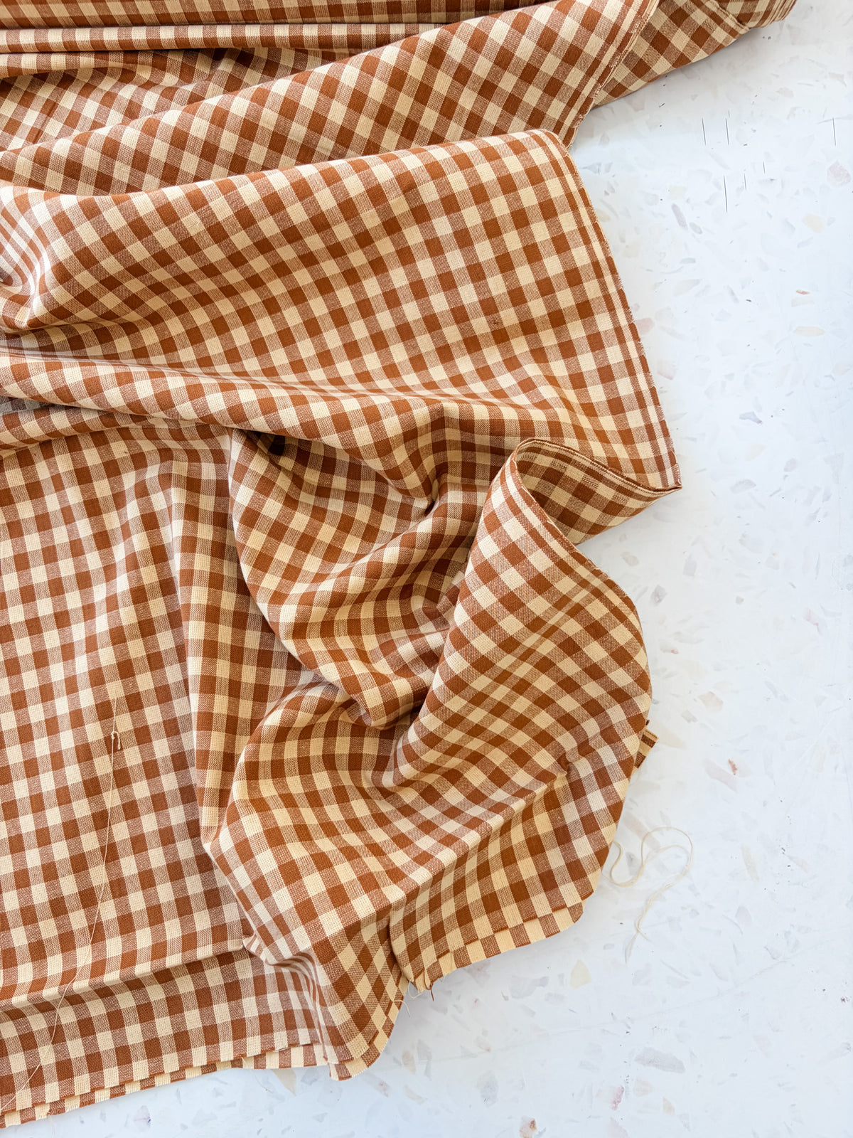 Gingham Woven Cotton | Cinnamon Sugar