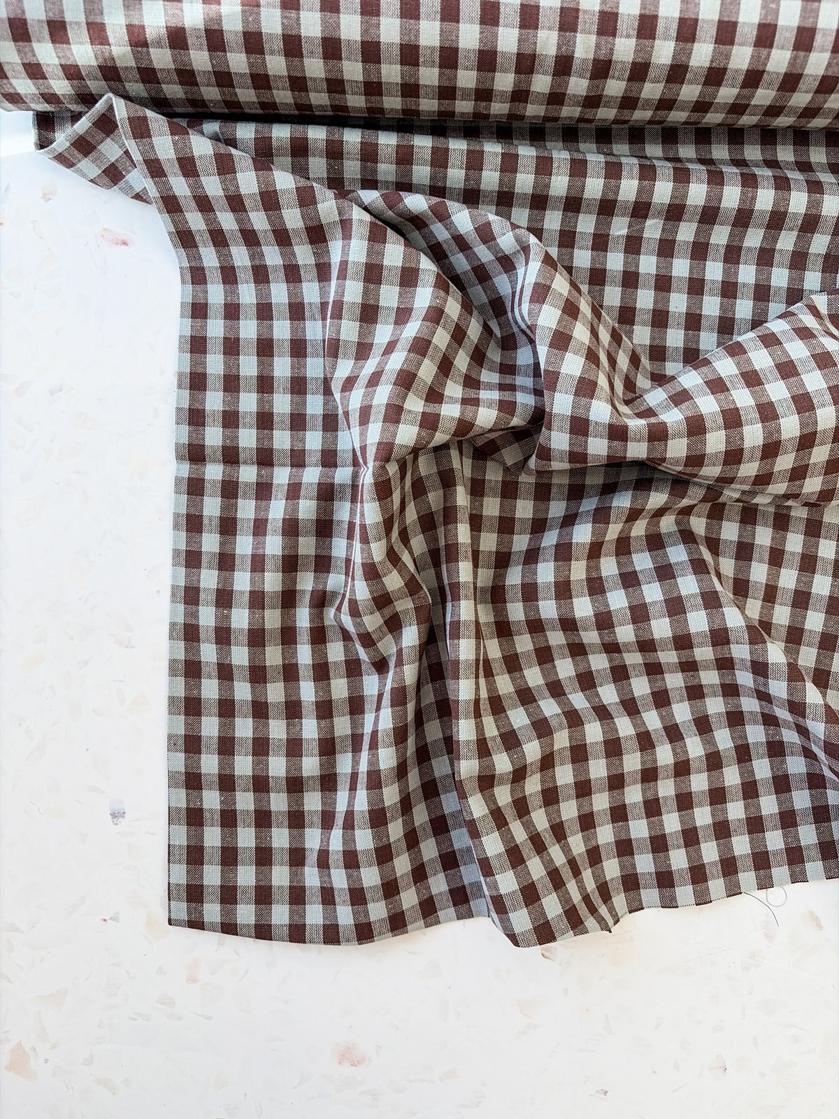Gingham Woven Cotton | Cocoa & Sky