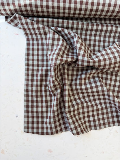 Gingham Woven Cotton | Cocoa & Sky