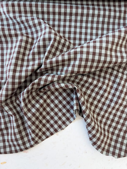 Gingham Woven Cotton | Cocoa & Sky