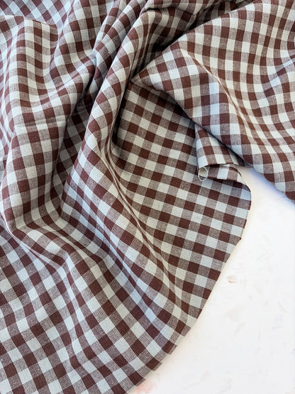 Gingham Woven Cotton | Cocoa & Sky