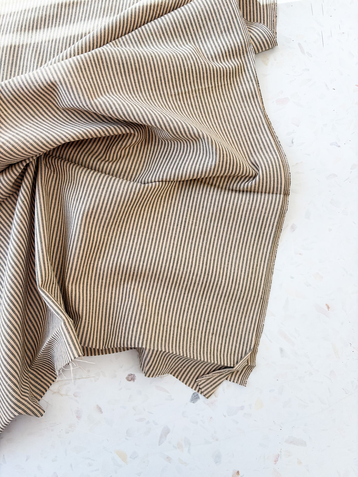 Merchant Stripe Woven Cotton | Charcoal
