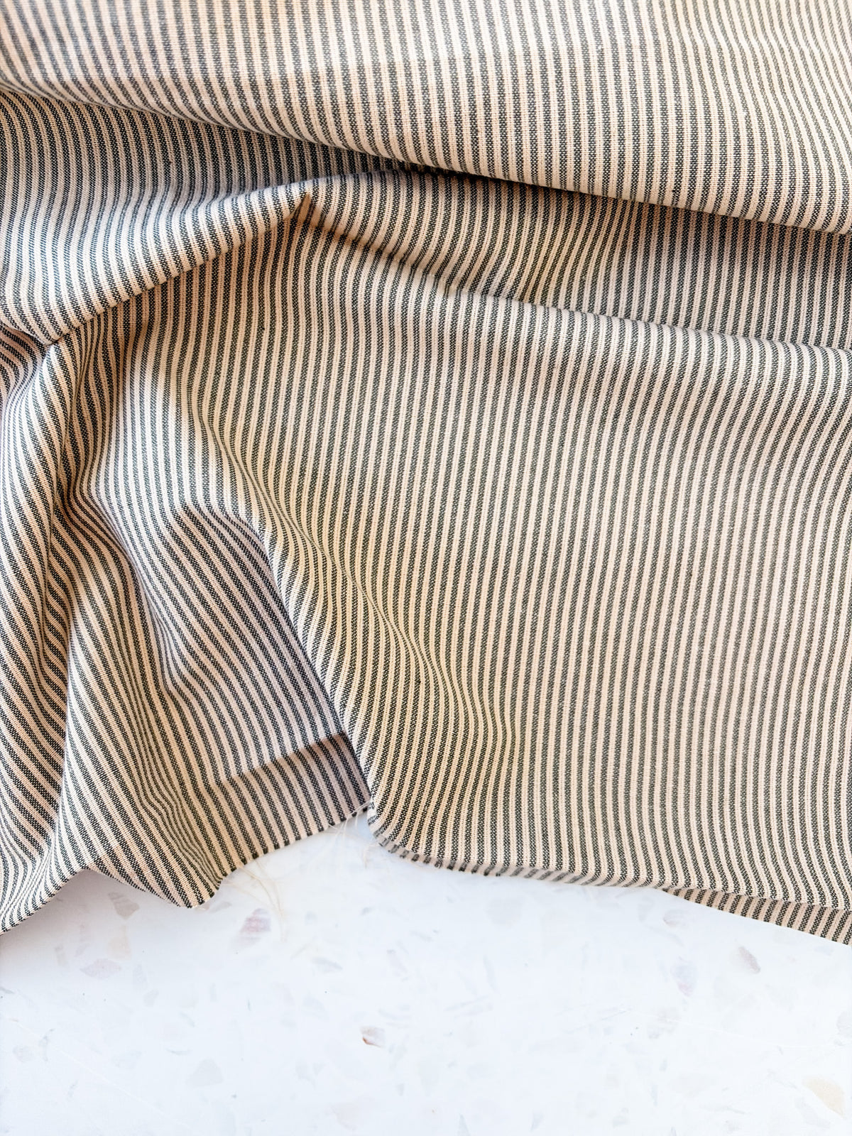 Merchant Stripe Woven Cotton | Charcoal