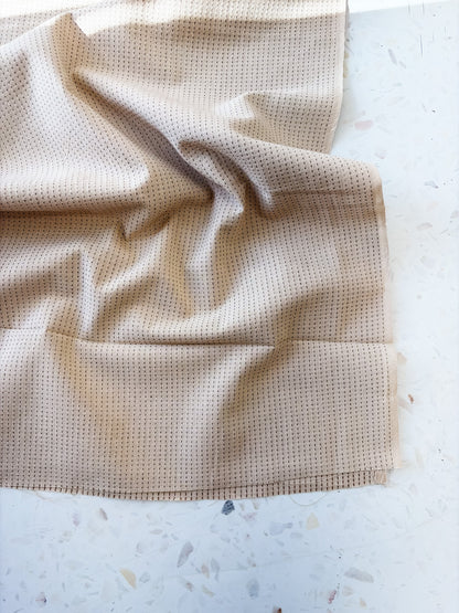 Top-Stitched Cotton Woven | Running Stitch in Oatmilk