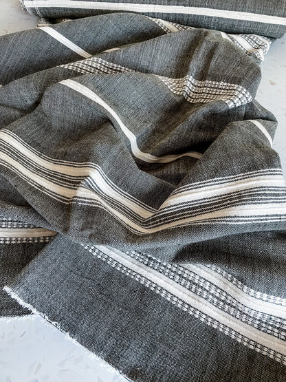 Aden Handloom Fabric – Charcoal