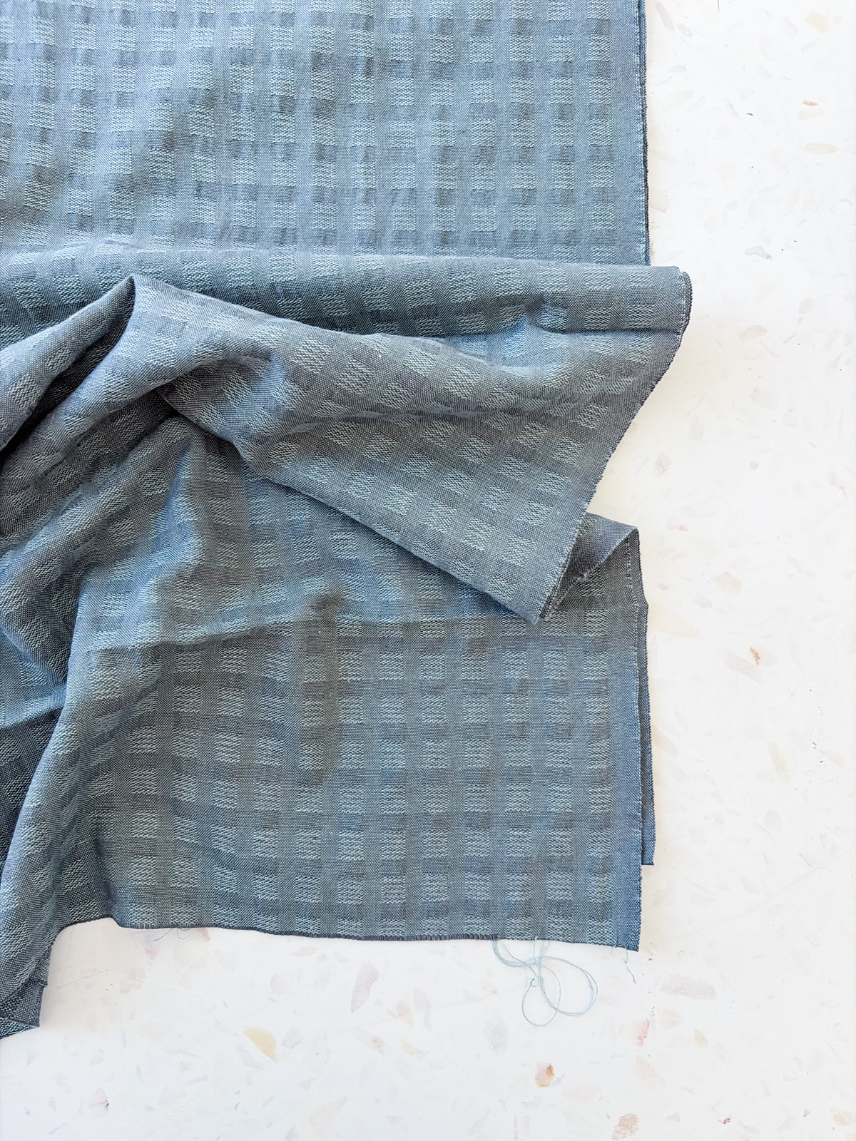 Waffle Weave Cotton Woven | Foggy Day