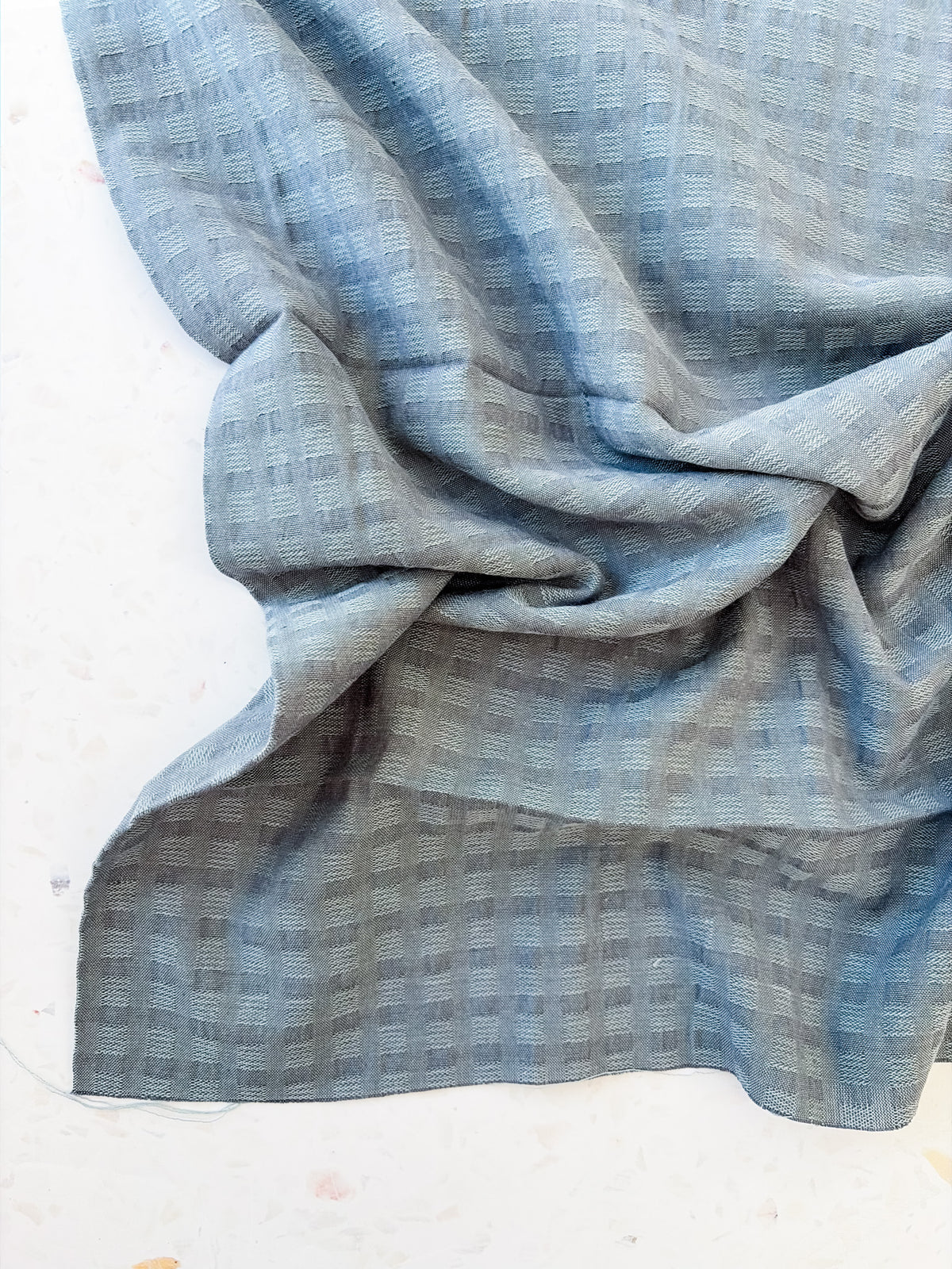 Waffle Weave Cotton Woven | Foggy Day