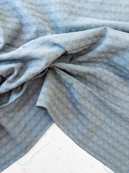 Waffle Weave Cotton Woven | Foggy Day