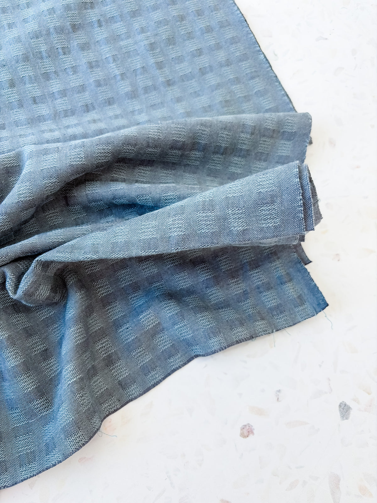 Waffle Weave Cotton Woven | Foggy Day