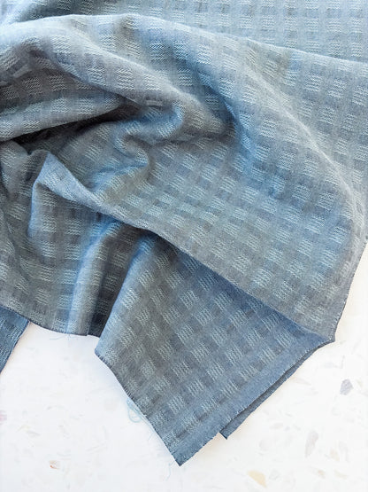 Waffle Weave Cotton Woven | Foggy Day