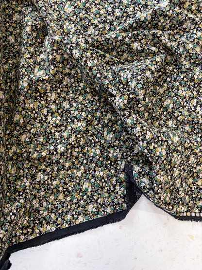 KOKKA Petite Pinwale Corduroy | Ditsy Floral in Midnight Meadow