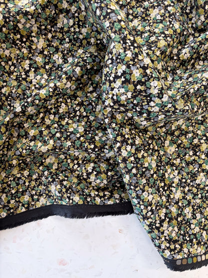 KOKKA Petite Pinwale Corduroy | Ditsy Floral in Midnight Meadow