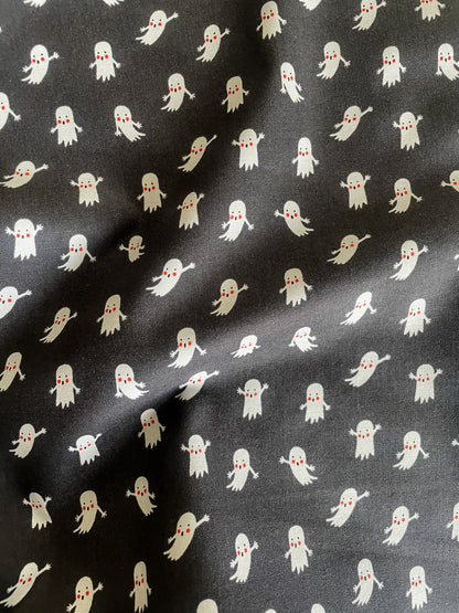 Ghosties Cotton Fabric – Black