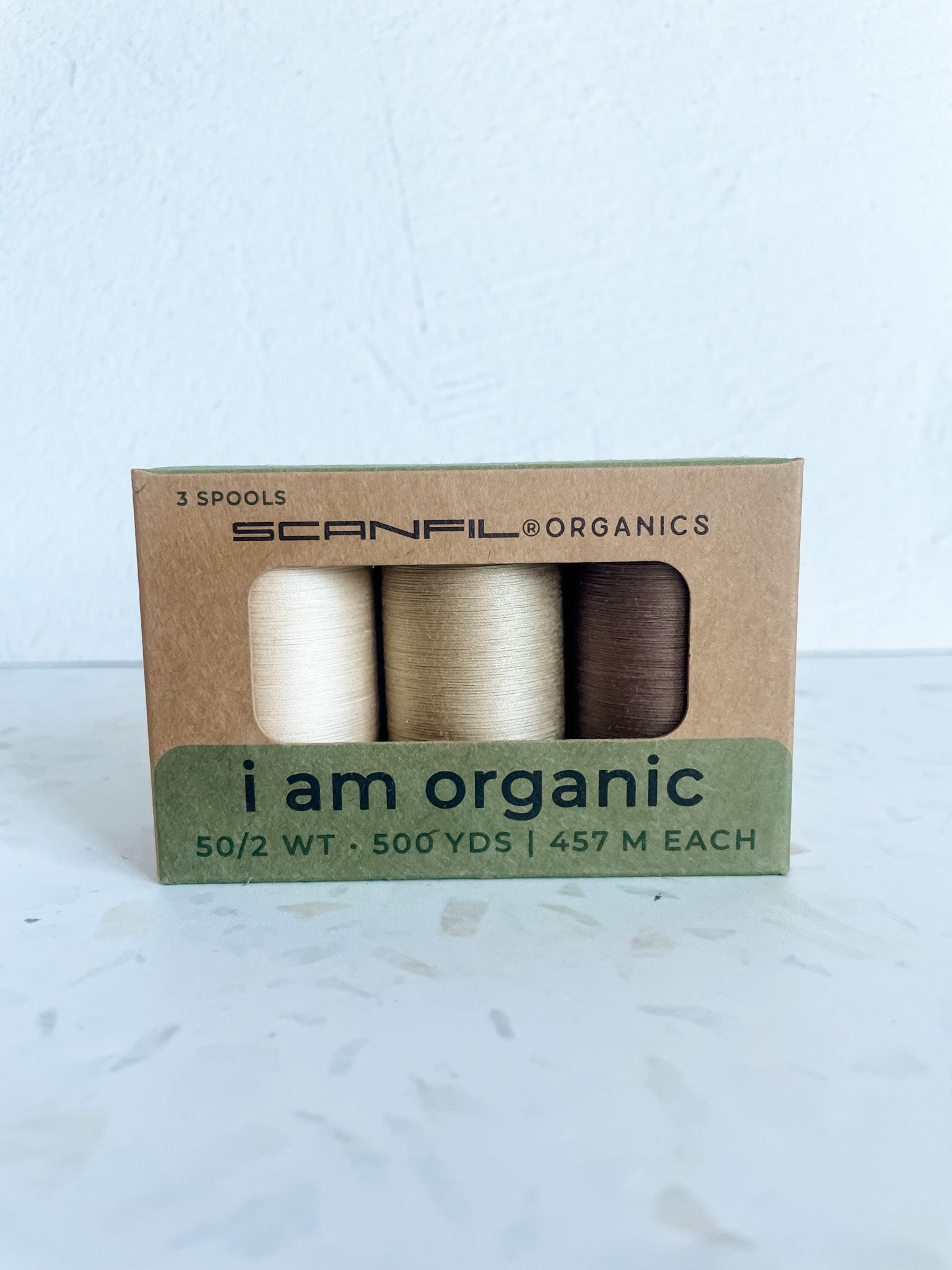 Organic Cotton Thread – Tan Shades 30wt Set – Material Goods