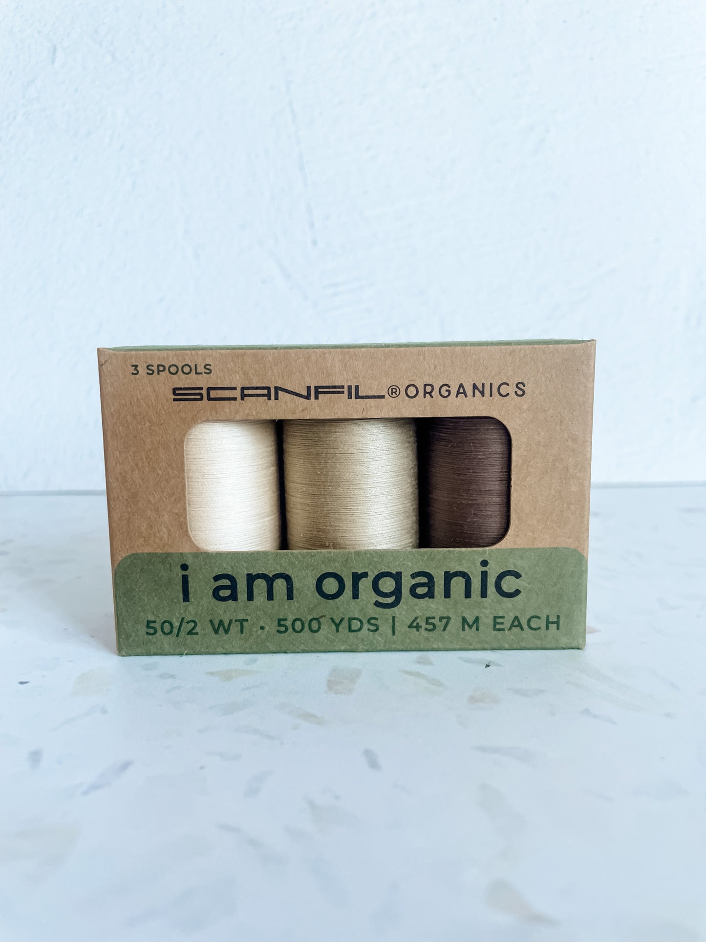 Organic Cotton Thread – Tan Shades 30wt Set