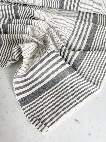 Gray Stripes Handloom Cotton Blend