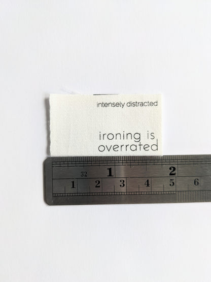 Cotton Luxe Labels: Ironing is Overrated