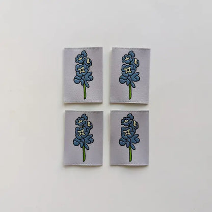 Garment Labels: July Birth Flowers - Delphiniums