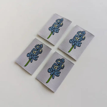 Garment Labels: July Birth Flowers - Delphiniums
