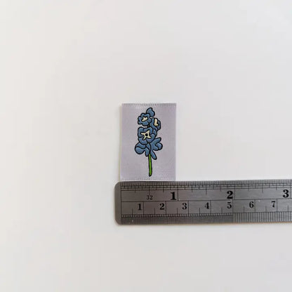 Garment Labels: July Birth Flowers - Delphiniums
