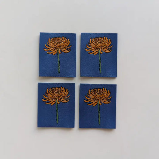 Garment Labels: November Birth Flowers - Chrysanthemums