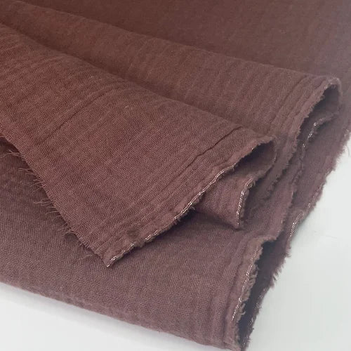 Zola Organic Cotton Double Gauze in Raisin