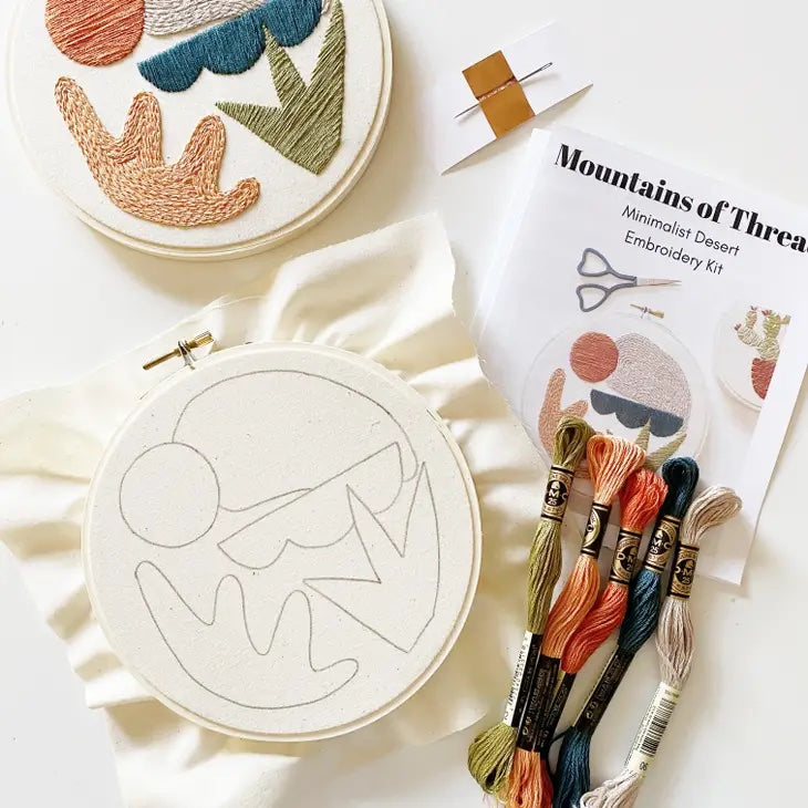 Minimalist Desert Embroidery Kit by Mountains of Thread