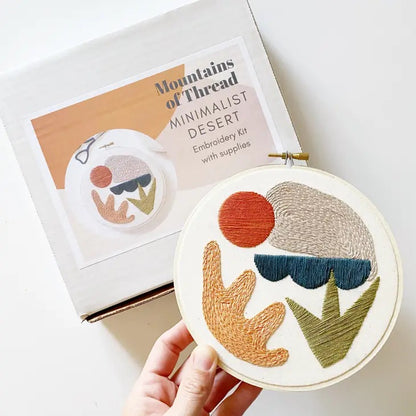 Minimalist Desert Embroidery Kit by Mountains of Thread