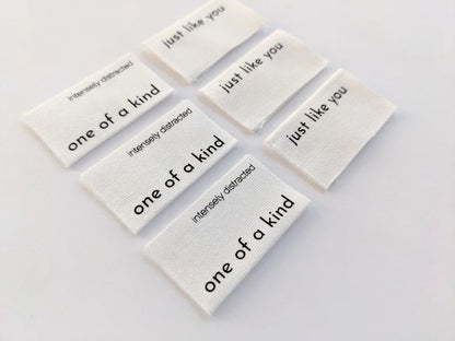 Cotton Luxe Labels: One of a Kind, Just Like You