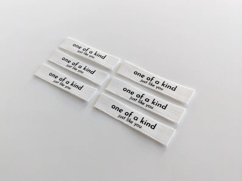 Cotton Luxe Labels: One of a Kind, Just Like You (End Folded)