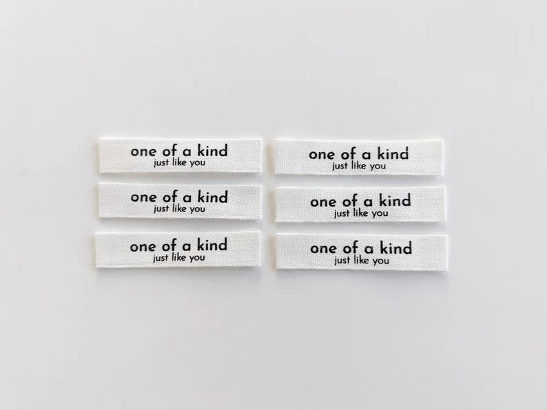 Cotton Luxe Labels: One of a Kind, Just Like You (End Folded)