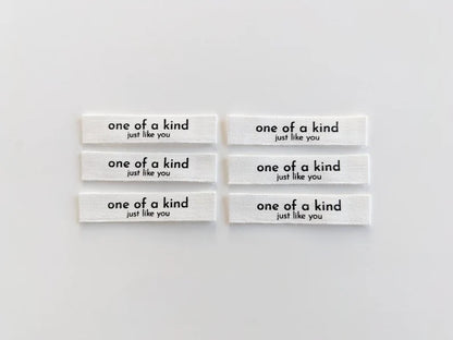 Cotton Luxe Labels: One of a Kind, Just Like You (End Folded)