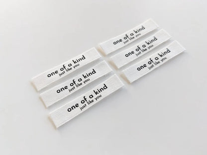 Cotton Luxe Labels: One of a Kind, Just Like You (End Folded)