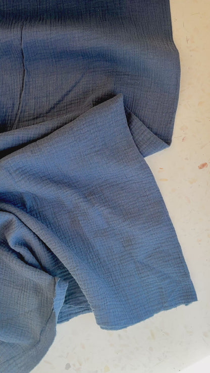 Zola Organic Cotton Double Gauze in Denim