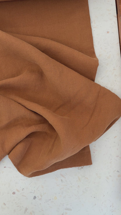 Nomad Heavy Linen Twill in Caramel