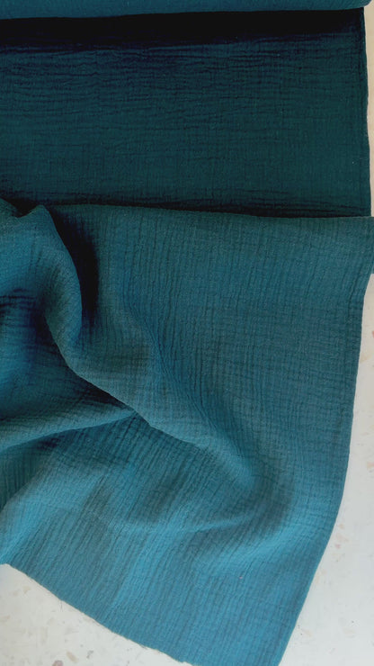Zola Organic Cotton Double Gauze in Lagoon