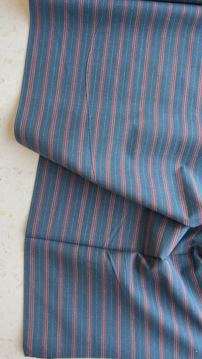 Gathering Cloth Merchant Stripe in Bluebird