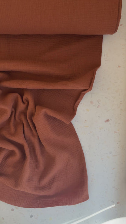 Zola Organic Cotton Double Gauze in Cinnamon