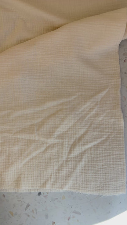 Zola Organic Cotton Double Gauze in Ivory