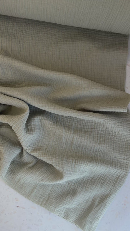 Zola Organic Cotton Double Gauze in Celery