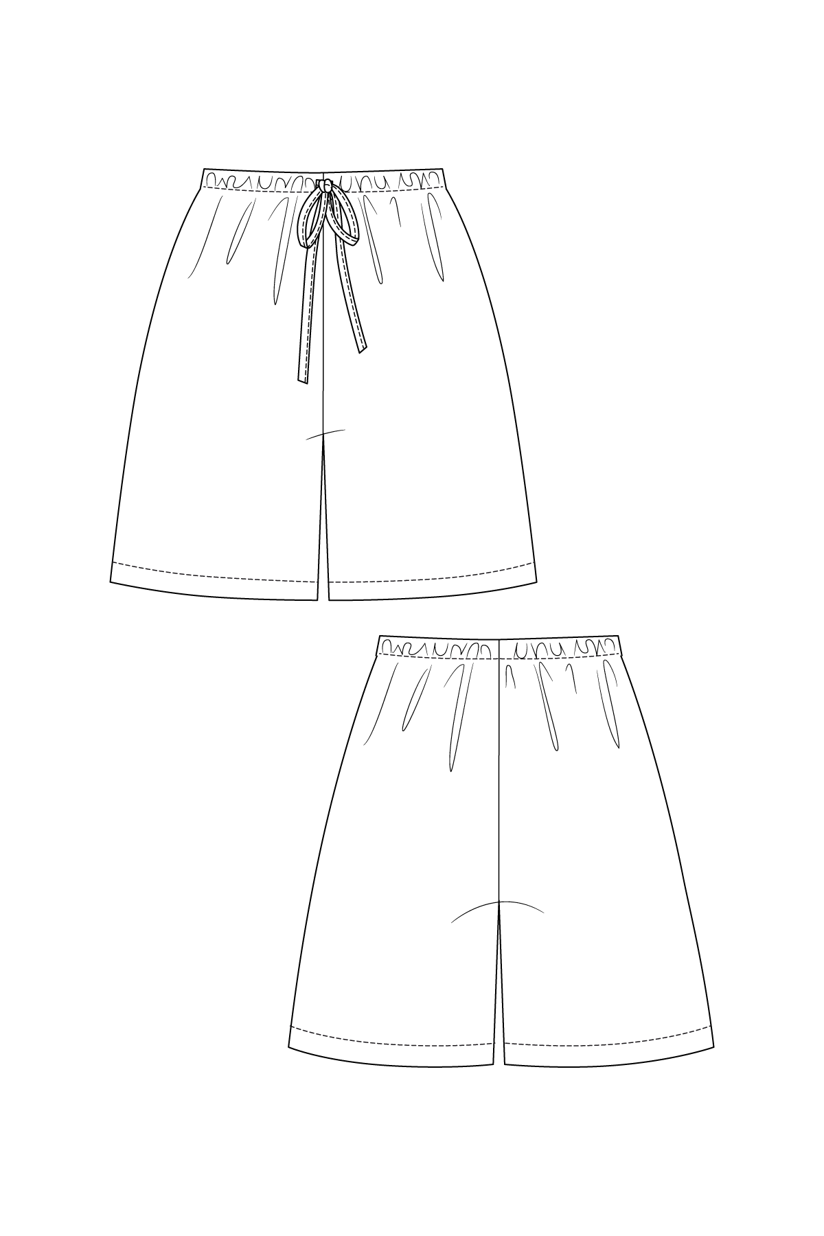AULIO elastic waist shorts & trousers