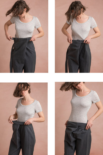 Pantalon portefeuille fuselé Papao