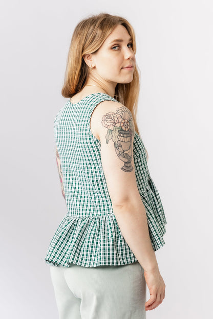 Top with longer hem at the back sewing pattern