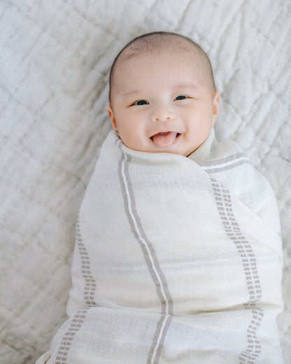 Baby Swaddle Blanket – Stone