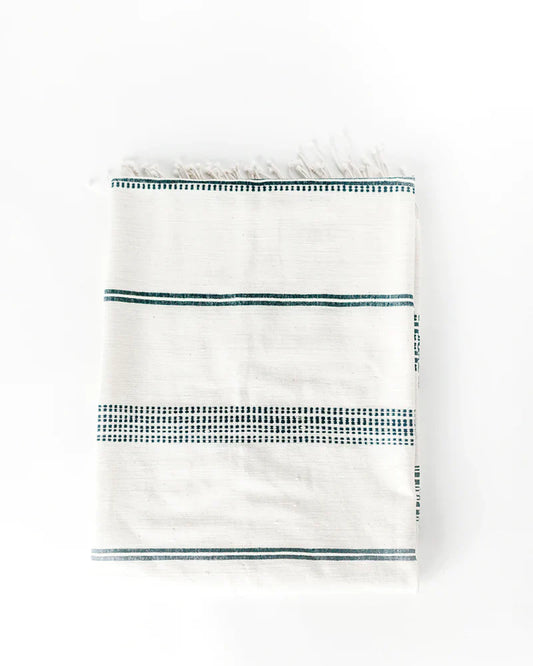 Aden Throw – Natural / Navy